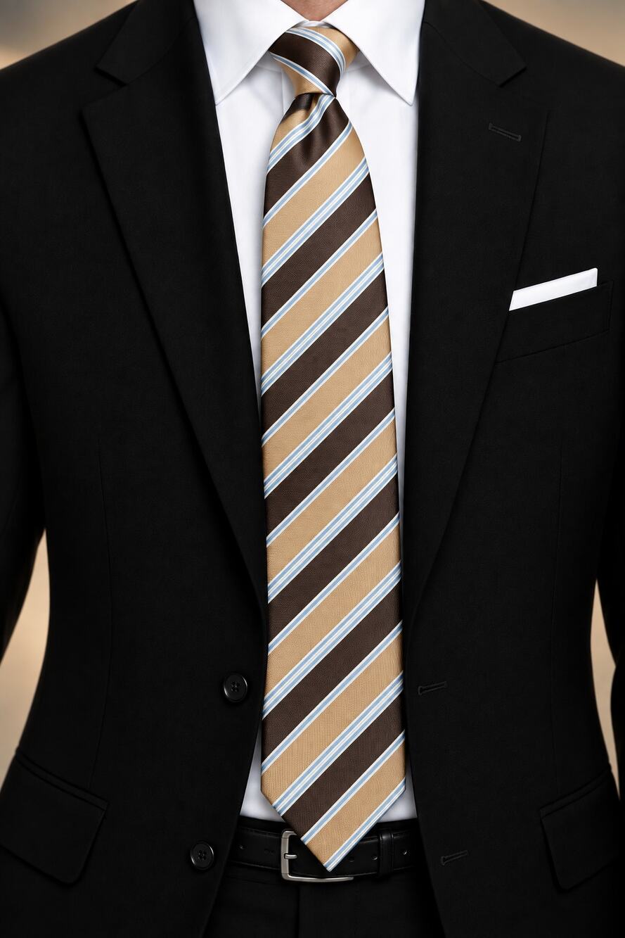 Giorgio Brutini Striped Tie for Men 100% polyester Formal Casual Business